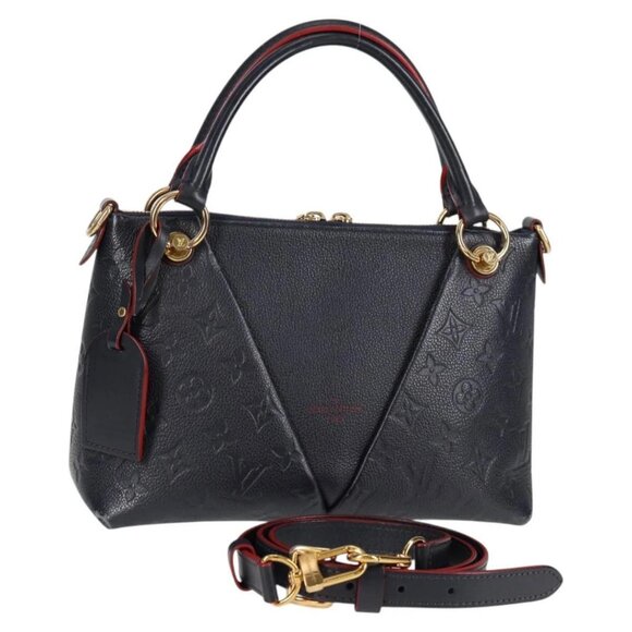 LOUIS VUITTON Monogram Empreinte V Tote BB Hand Bag Navy - Picture 1 of 16